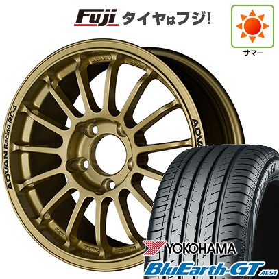 【新品国産車用4穴100】 夏タイヤ ホイール4本セット 185/65R15 ヨコハマ ブルーアース GT AE51 ヨコハマ アドバンレーシング RC-4 6J 15インチ(送料無料)｜フジ スペシャルセレクション
