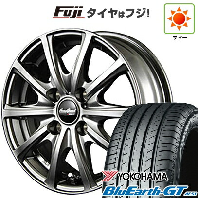【新品国産車用5穴114.3】 夏タイヤ ホイール4本セット 215/45R18 ヨコハマ ブルーアース GT AE51 MID WHEELS V25 メタリックグレー 7.5J 18インチ(送料無料) 84,865円