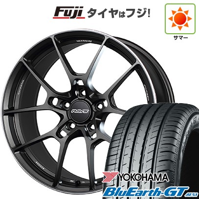 【新品国産車用5穴114.3】 夏タイヤ ホイール4本セット 215/40R18 ヨコハマ ブルーアース GT AE51 RAYS レイズ ボルクレーシング G025 7.5J 18インチ(送料無料)|フジ スペシャルセレクション