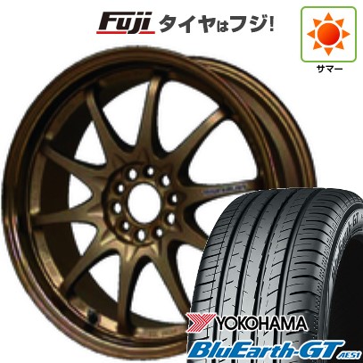 【新品国産車用5穴114.3】 夏タイヤ ホイール4本セット 215/60R16 ヨコハマ ブルーアース GT AE51 RAYS レイズ ボルクレーシング CE28N 7J 16インチ(送料無料)