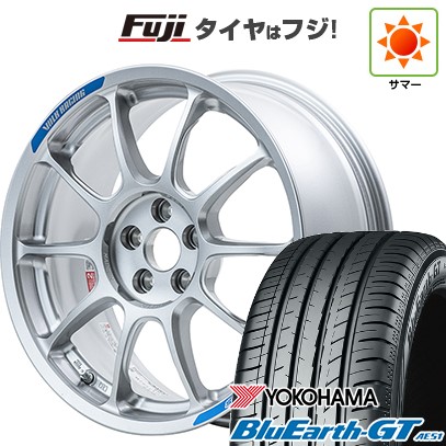 【新品国産車用5穴100】 夏タイヤ ホイール4本セット 215/45R17 ヨコハマ ブルーアース GT AE51 RAYS レイズ ボルクレーシング ZE40 クラブレーサー 7.5J 17インチ(送料無料)｜フジ スペシャルセレクション