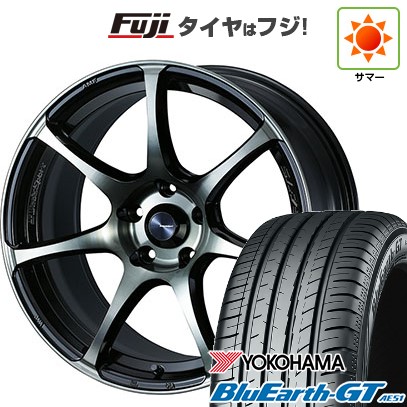 【新品国産車用5穴100】 夏タイヤ ホイール4本セット 225/40R18 ヨコハマ ブルーアース GT AE51 WEDS ウェッズ ウェッズスポーツ SA-75R 7.5J 18インチ(送料無料)