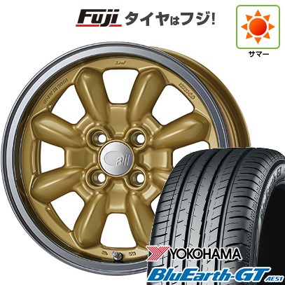 【新品国産車用4穴100】 夏タイヤ ホイール4本セット 185/55R15 ヨコハマ ブルーアース GT AE51 ENKEI エンケイ all オールエイティーン コンペ 6J 15インチ(送料無料)｜フジ スペシャルセレクション
