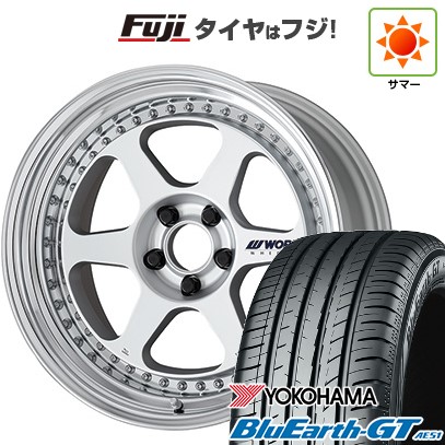 【新品国産車用5穴100】 夏タイヤ ホイール4本セット 225/40R18 ヨコハマ ブルーアース GT AE51 WORK ワーク マイスター L1 3P 8J 18インチ(送料無料)