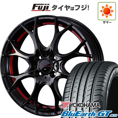 【新品国産車用4穴100】 夏タイヤ ホイール4本セット 185/60R15 ヨコハマ ブルーアース GT AE51 WEDS ウェッズ ノヴァリス ローグ UY 5.5J 15インチ(送料無料)|フジ スペシャルセレクション