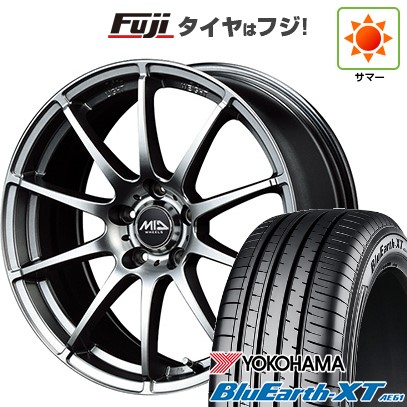 【新品国産車用5穴114.3】 夏タイヤ ホイール4本セット 215/60R16 ヨコハマ ブルーアース XT AE61 MID WHEELS スタッグ メタリックグレー 6.5J 16インチ(送料無料)