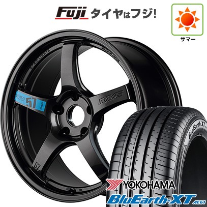 【新品国産車用5穴114.3】 夏タイヤ ホイール4本セット 215/55R17 ヨコハマ ブルーアース XT AE61 RAYS レイズ グラムライツ 57CR SPEC-M 7J 17インチ(送料無料)|フジ スペシャルセレクション