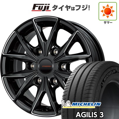 【新品】ハイエース200系 夏タイヤ ホイール4本セット 215/65R16 109/107T ミシュラン アジリス3 プレミックス HC2x6(ブラックフライス) 16インチ(送料無料)｜フジ スペシャルセレクション