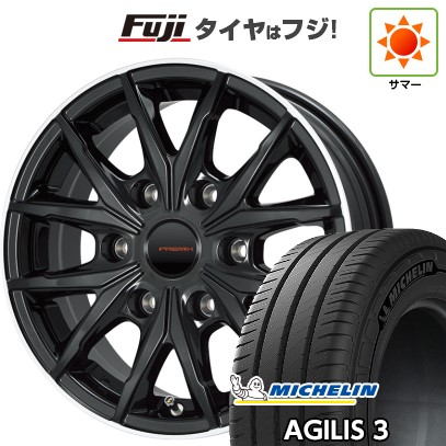 【新品】ハイエース200系 夏タイヤ ホイール4本セット 215/65R16 109/107T ミシュラン アジリス3 プレミックス HC2x6(ブラックリムポリッシュ) 6.5J 16インチ(送料無料)