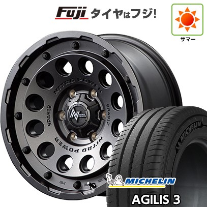 【新品】ハイエース200系 夏タイヤ ホイール4本セット 195/80R15 108/106S ミシュラン アジリス3 MID WHEELS NITRO POWER H12 ショットガン 15インチ(送料無料)