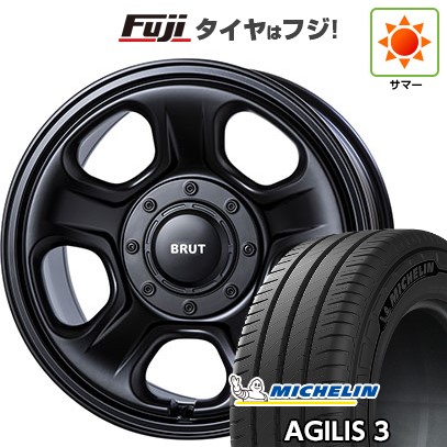 【新品】ハイエース200系 夏タイヤ ホイール4本セット 215/65R16 109/107T ミシュラン アジリス3 トライスター BRUT BR-33 6.5J 16インチ(送料無料)|フジ スペシャルセレクション