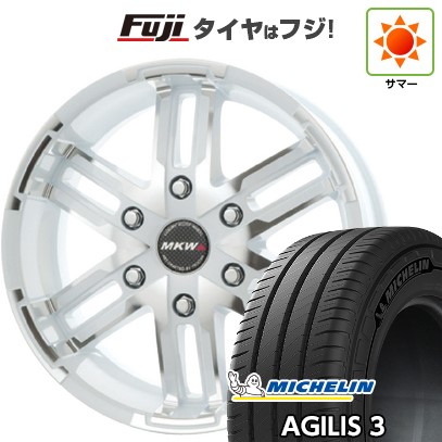 【新品】ハイエース200系 夏タイヤ ホイール4本セット 215/65R16 109/107T ミシュラン アジリス3 トライスター MKW MK-55 6.5J 16インチ(送料無料)