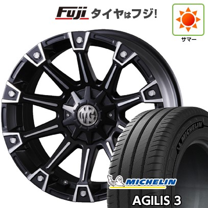 【新品】ハイエース200系 夏タイヤ ホイール4本セット 215/65R16 109/107T ミシュラン アジリス3 クリムソン マーテルギア(MG) モンスター 7J 16インチ(送料無料)