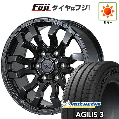 【新品】ハイエース200系 夏タイヤ ホイール4本セット 195/80R15 108/106S ミシュラン アジリス3 トピー ヴァブロ RR-01 6J 15インチ(送料無料)