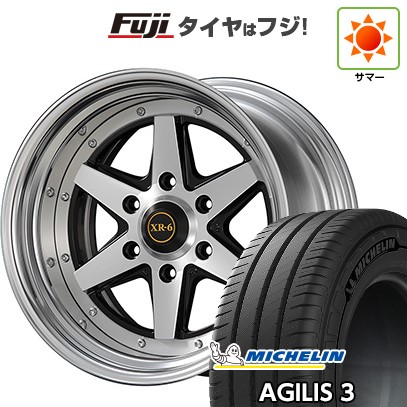 【新品】ハイエース200系 夏タイヤ ホイール4本セット 215/60R17 109/107T ミシュラン アジリス3 ファブレス ヴァローネ XR-6 2P 7.5J 17インチ(送料無料)
