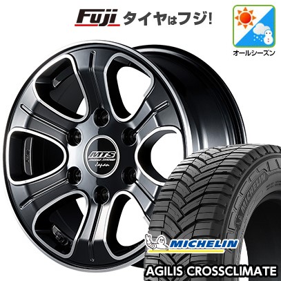 【新品】ハイエース200系 オールシーズンタイヤ ホイール4本セット 195/80R15 108/106S ミシュラン アジリス クロスクライメート エムテクノ M.T.S.JAPAN MJ15-01S 15インチ(送料無料)|フジ スペシャルセレクション