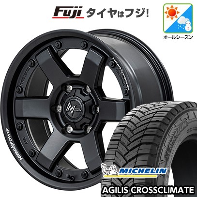 【新品】ハイエース200系 オールシーズンタイヤ ホイール4本セット 195/80R15 108/106S ミシュラン アジリス クロスクライメート MID WHEELS NITRO POWER M6 カービン 15インチ(送料無料)|フジ スペシャルセレクション