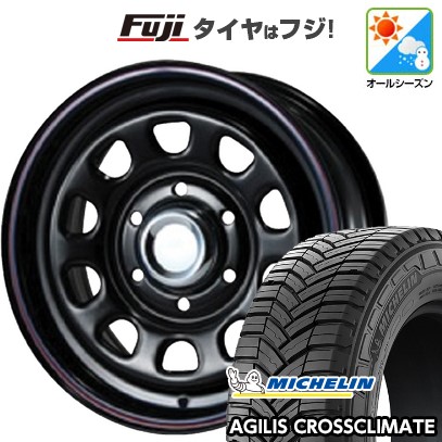 【新品】ハイエース200系 オールシーズンタイヤ ホイール4本セット 195/80R15 108/106S ミシュラン アジリス クロスクライメート MLJ デイトナSS 15インチ(送料無料)