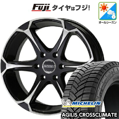【新品】ハイエース200系 オールシーズンタイヤ ホイール4本セット 215/60R17 109/107T ミシュラン アジリス クロスクライメート エセックス EJ-17 17インチ(送料無料)｜フジ スペシャルセレクション