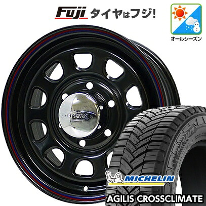 【新品】ハイエース200系 オールシーズンタイヤ ホイール4本セット 215/60R17 109/107T ミシュラン アジリス クロスクライメート モリタ デイトナズ 6.5J 17インチ(送料無料)