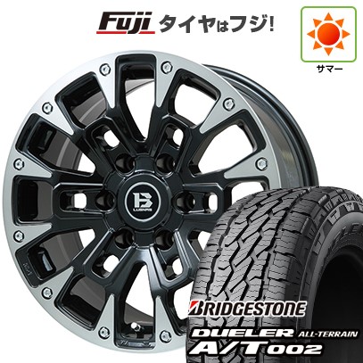 【新品】プラド/ハイラックス 夏タイヤ ホイール4本セット 265/70R17 ブリヂストン デューラー A/T002 OWL/RBL ビッグウエイ B-LUGNAS BRD(ブラックポリッシュ/ブラッククリア) 8J 17インチ(送料無料)