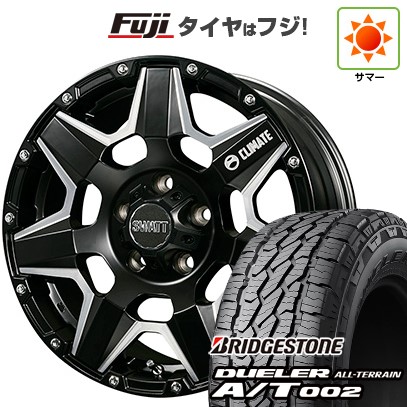 【新品】デリカD5 夏タイヤ ホイール4本セット 245/70R16 ブリヂストン デューラー A/T002 OWL/RBL クライメイト スワット(マットブラックマシニング) 7J 16インチ(送料無料)
