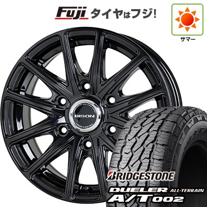 【新品】プラド/ハイラックス 夏タイヤ ホイール4本セット 265/65R17 ブリヂストン デューラー A/T002 OWL/RBL ホットスタッフ バイソン BN-01 7.5J 17インチ(送料無料)