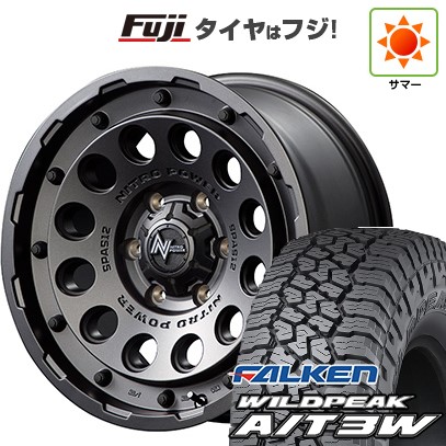 【新品】ハイエース200系 夏タイヤ ホイール4本セット 195/80R15 107/105N ファルケン ワイルドピーク A/T3W MID WHEELS NITRO POWER H12 ショットガン 15インチ(送料無料)|フジ スペシャルセレクション