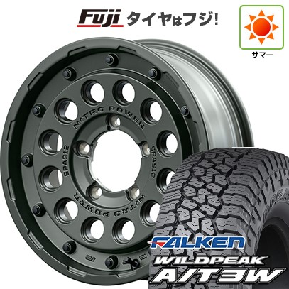【新品】ジムニー 夏タイヤ ホイール4本セット 175/80R16 ファルケン ワイルドピーク A/T3W MID WHEELS NITRO POWER H12 ショットガン タクティカルエディション 5.5J 16インチ(送料無料)