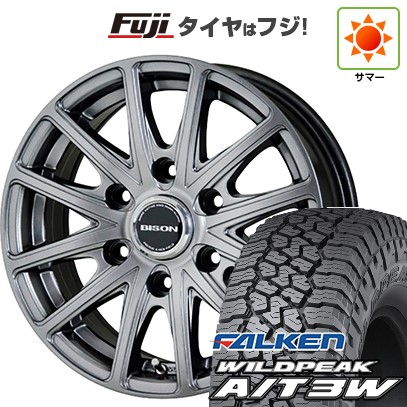 【新品】ハイエース200系 夏タイヤ ホイール4本セット 195/80R15 107/105N ファルケン ワイルドピーク A/T3W ホットスタッフ バイソン BN-01 6J 15インチ(送料無料)|フジ スペシャルセレクション
