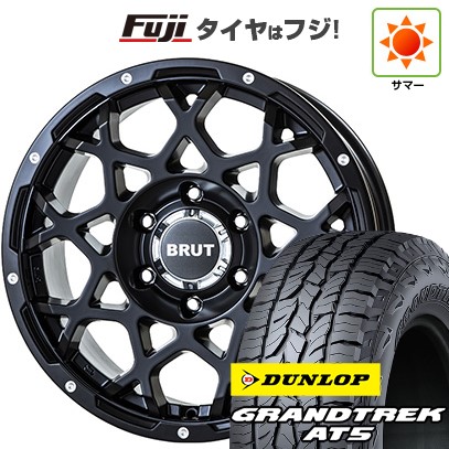 【新品】プラド/ハイラックス 夏タイヤ ホイール4本セット 265/70R17 ダンロップ グラントレック AT5 トライスター BRUT BR-55 7.5J 17インチ(送料無料)