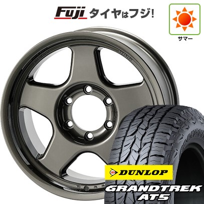 【新品】プラド/ハイラックス 夏タイヤ ホイール4本セット 265/60R18 ダンロップ グラントレック AT5 フォーバイフォーエンジニア ブラッドレー V 8.5J 18インチ(送料無料)
