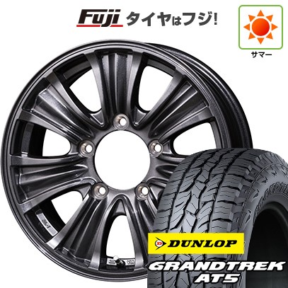 【新品】ジムニー 夏タイヤ ホイール4本セット 175/80R16 ダンロップ グラントレック AT5 トピー バザルト-X タイプ2 5.5J 16インチ(送料無料)