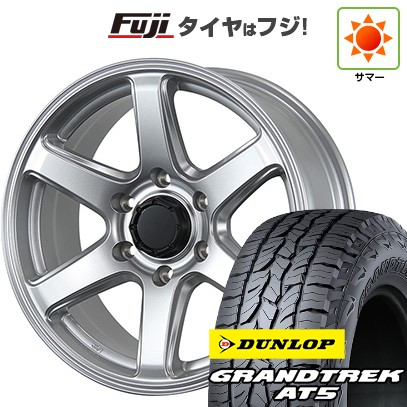 【新品】プラド/ハイラックス 夏タイヤ ホイール4本セット 265/70R17 ダンロップ グラントレック AT5 トピー ME-A 7.5J 17インチ(送料無料)