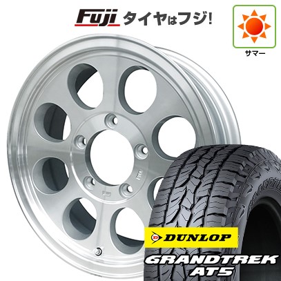 【新品】ジムニーシエラ/ジムニーノマド 夏タイヤ ホイール4本セット 225/70R16 ダンロップ グラントレック AT5 WEDS ウェッズ ジムライン タイプ2 6J 16インチ(送料無料)|フジ スペシャルセレクション