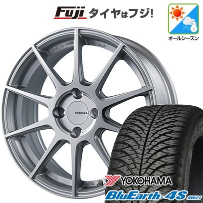【パンク保証付き】【新品 軽自動車】N-BOX タント スペーシア オールシーズンタイヤ ホイール4本セット 165/55R15 ヨコハマ ブルーアース 4S AW21 オールシーズン ブリヂストン ポテンザ SW010 15インチ(送料無料)
