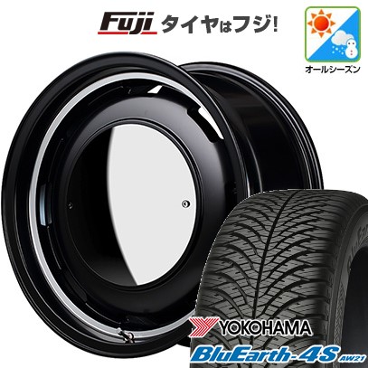 【パンク保証付き】【新品 軽自動車】N-BOX タント スペーシア オールシーズンタイヤ ホイール4本セット 155/65R14 ヨコハマ ブルーアース 4S AW21 オールシーズン MID WHEELS ガルシア シスコ ムーン 14インチ(送料無料)