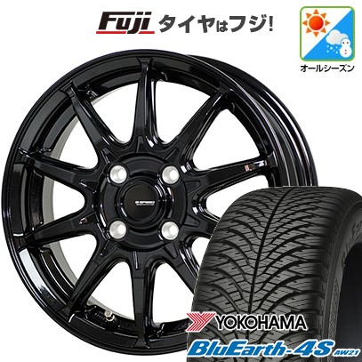 【パンク保証付き】【新品 軽自動車】N-BOX タント スペーシア オールシーズンタイヤ ホイール4本セット 155/65R14 ヨコハマ ブルーアース 4S AW21 オールシーズン ホットスタッフ ジースピード G-05 14インチ(送料無料)