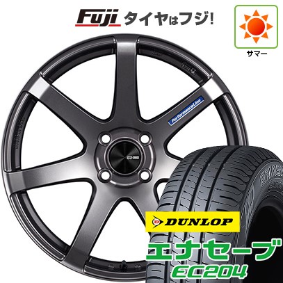 【新品国産車用4穴100】 夏タイヤ ホイール4本セット 195/55R16 ダンロップ エナセーブ EC204 ENKEI エンケイ PerformanceLine PF07 6.5J 16インチ(送料無料)|フジ スペシャルセレクション