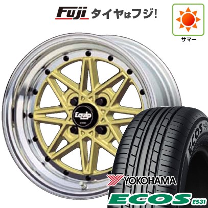 日本製【新品 軽自動車】 夏タイヤ ホイール4本セット 165/55R14 ヨコハマ エコス ES31 WORK ワーク エクイップ 03 5J 14インチ(送料無料)