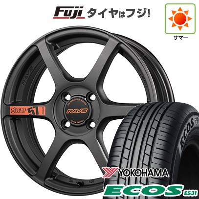 日本製【新品 軽自動車】エブリイワゴン 夏タイヤ ホイール4本セット 165/50R15 ヨコハマ エコス ES31 RAYS レイズ グラムライツ 57C6 SPEC-D 5J 15インチ(送料無料)