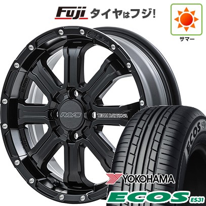 日本製【新品 軽自動車】N-BOX タント スペーシア 夏タイヤ ホイール4本セット 165/55R15 ヨコハマ エコス ES31 RAYS レイズ デイトナ FDX-K 5J 15インチ(送料無料)