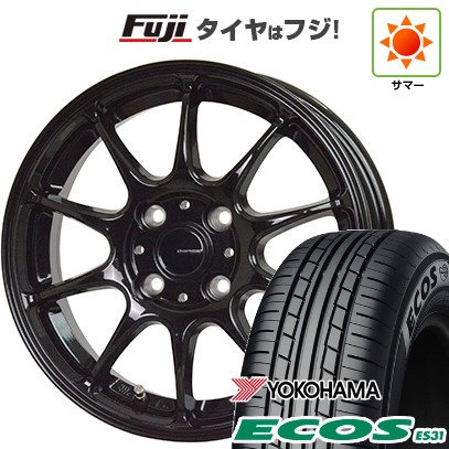 日本製【新品 軽自動車】 夏タイヤ ホイール4本セット 165/55R14 ヨコハマ エコス ES31 ホットスタッフ ジースピード G-07 4.5J 14インチ(送料無料)