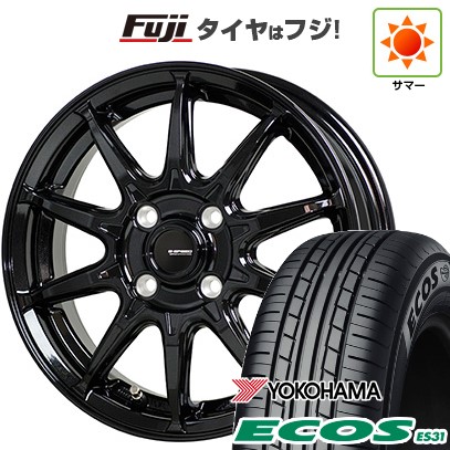 日本製【新品 軽自動車】 夏タイヤ ホイール4本セット 165/55R14 ヨコハマ エコス ES31 ホットスタッフ ジースピード G-05 4.5J 14インチ(送料無料)