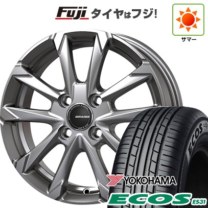 日本製【新品 軽自動車】N-BOX タント スペーシア 夏タイヤ ホイール4本セット 165/55R15 ヨコハマ エコス ES31 コーセイ クレイシズ GC36F 4.5J 15インチ(送料無料)