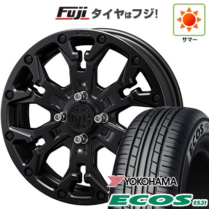 日本製【新品 軽自動車】 夏タイヤ ホイール4本セット 165/55R14 ヨコハマ エコス ES31 クリムソン マーテルギア(MG) ゴーレム Jr 4.5J 14インチ(送料無料)