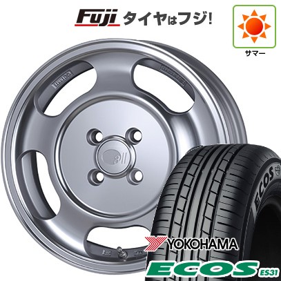 日本製【新品 軽自動車】エブリイワゴン 夏タイヤ ホイール4本セット 165/50R15 ヨコハマ エコス ES31 ENKEI エンケイ all オールセブンティーン 5J 15インチ(送料無料)