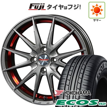 日本製【新品 軽自動車】エブリイワゴン 夏タイヤ ホイール4本セット 165/50R15 ヨコハマ エコス ES31 モンスタースポーツ VX12S 5J 15インチ(送料無料)|フジ スペシャルセレクション