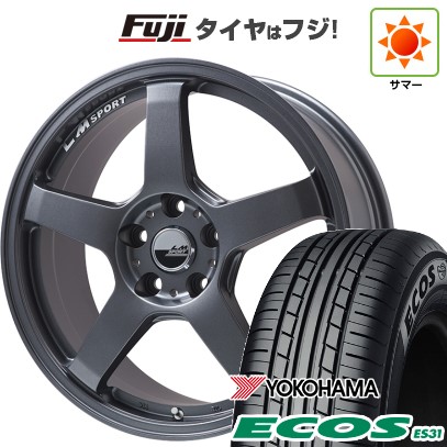 日本製【新品 軽自動車】エブリイワゴン 夏タイヤ ホイール4本セット 165/50R15 ヨコハマ エコス ES31 レアマイスター LMスポーツ LM-05R(マットガンメタ) 5J 15インチ(送料無料)｜フジ スペシャルセレクション