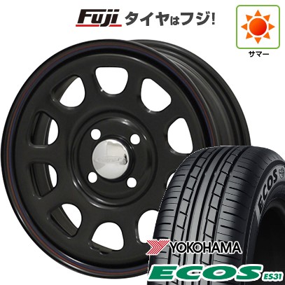 日本製【新品 軽自動車】N-BOX タント スペーシア 夏タイヤ ホイール4本セット 165/55R15 ヨコハマ エコス ES31 モリタ デイトナズ G2 5J 15インチ(送料無料)